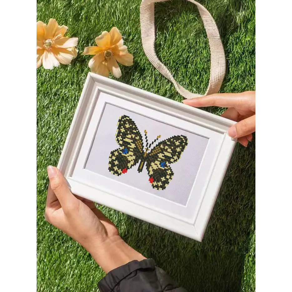 Set of 12 Butterflies A - Mini Diamond Painting Kits - Mini Painting