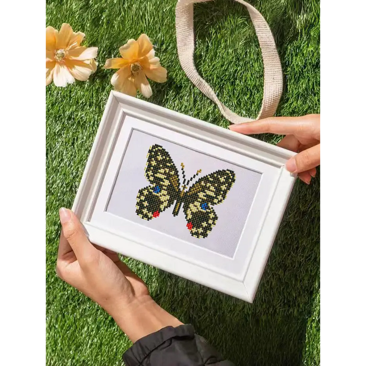 Set of 12 Butterflies A - Mini Diamond Painting Kits - Mini Painting