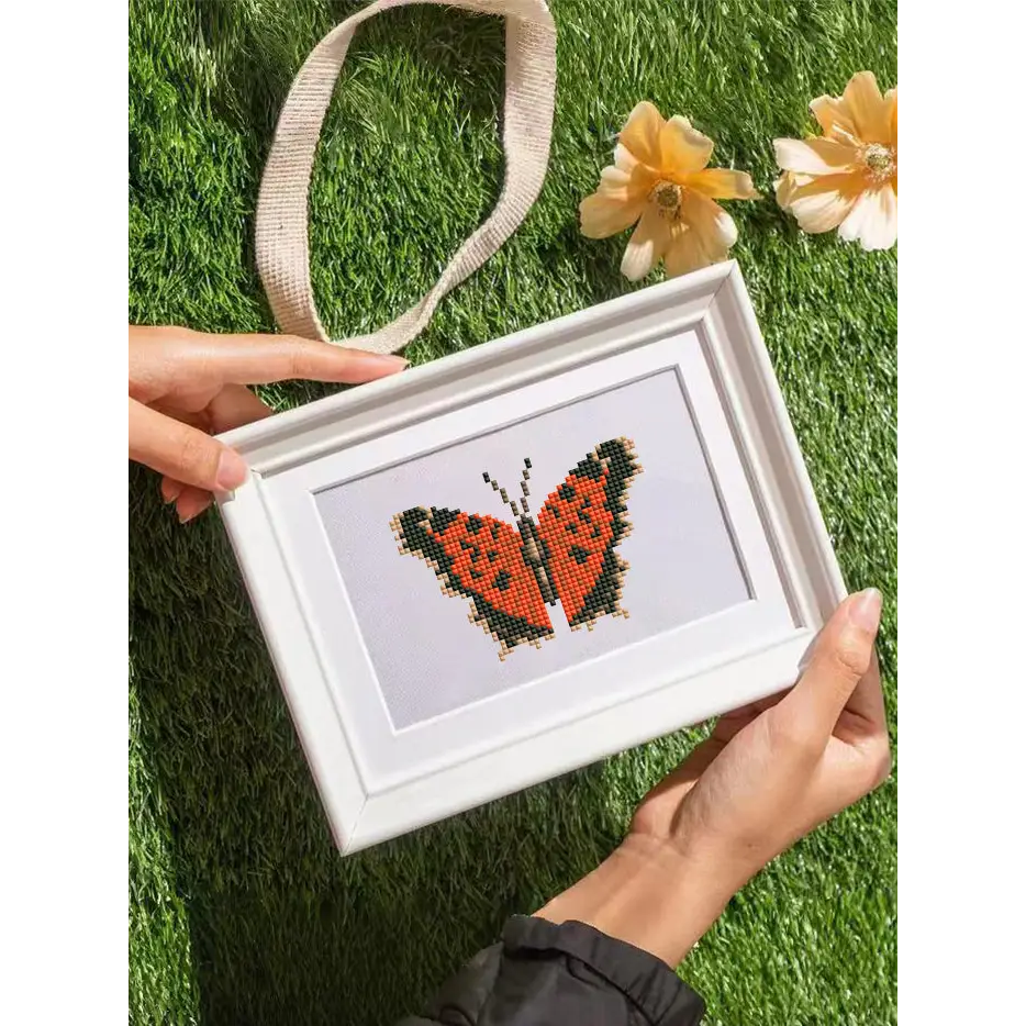 Set of 12 Butterflies A - Mini Diamond Painting Kits - Mini Painting
