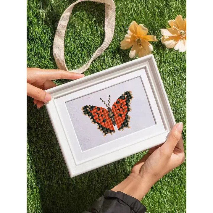 Set of 12 Butterflies A - Mini Diamond Painting Kits - Mini Painting