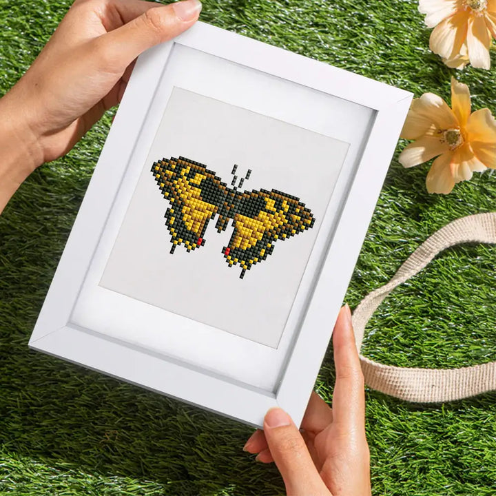 Set of 12 Butterflies B - Mini Diamond Painting Kits - Mini Painting