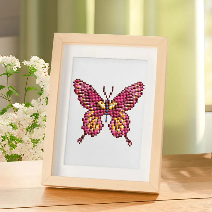 Set of 12 Butterflies B - Mini Diamond Painting Kits - Mini Painting