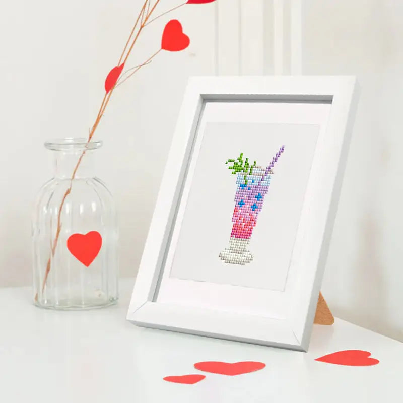 Set of 12 Cocktails - Mini Diamond Painting Kits - Mini Painting