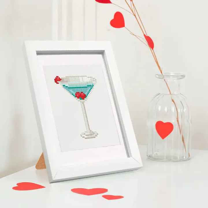 Set of 12 Cocktails - Mini Diamond Painting Kits - Mini Painting