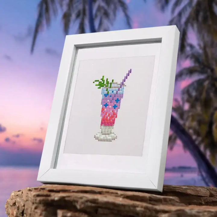 Set of 12 Cocktails - Mini Diamond Painting Kits - Mini Painting