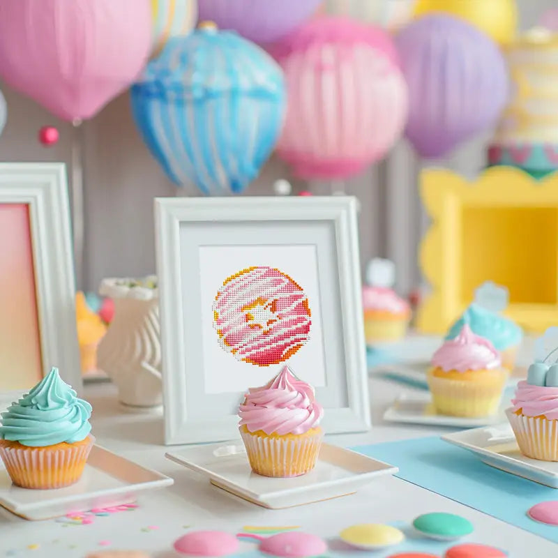 Set of 12 Desserts - Mini Diamond Painting Kits - Mini Painting