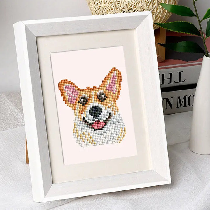 Set of 12 Dogs - Mini Diamond Painting Kits - Mini Painting