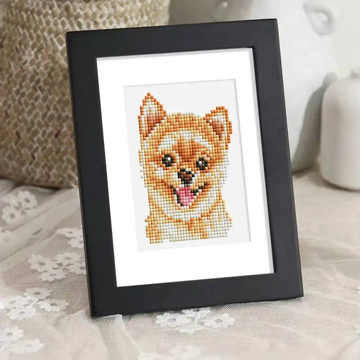 Set of 12 Dogs - Mini Diamond Painting Kits - Mini Painting
