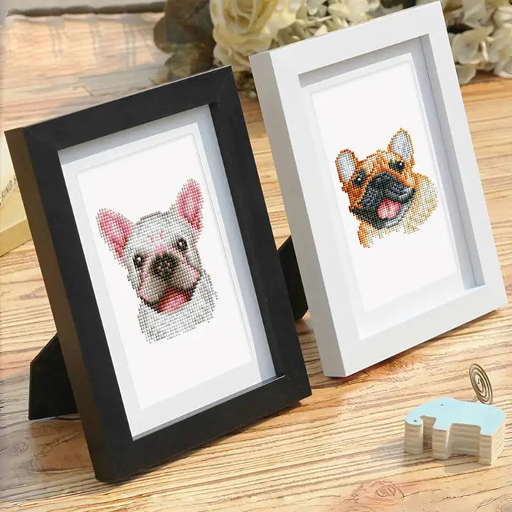 Set of 12 Dogs - Mini Diamond Painting Kits - Mini Painting