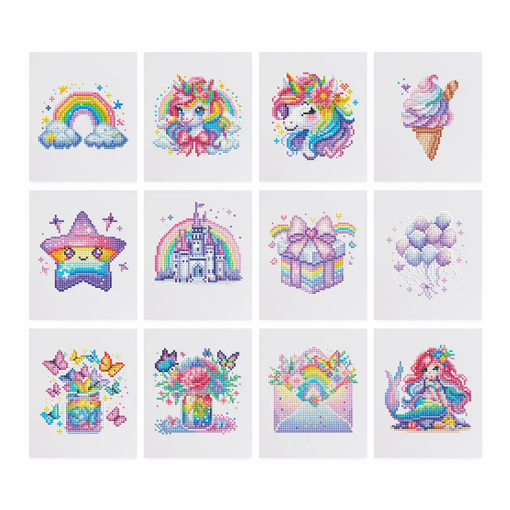 Set of 12 Fairyland - Mini Diamond Painting Kits - Mini Painting