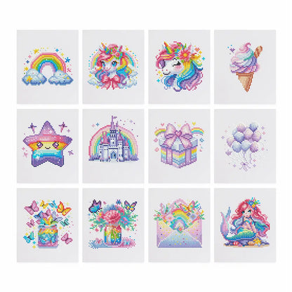 Set of 12 Fairyland - Mini Diamond Painting Kits - Mini Painting