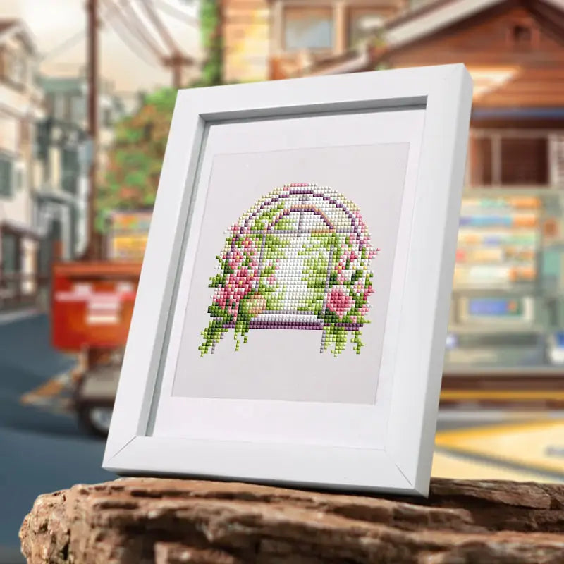 Set of 12 Floral Doors B - Mini Diamond Painting Kits - Mini Painting