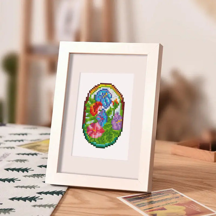 Set of 12 Floral Windows - Mini Diamond Painting Kits - Mini Painting
