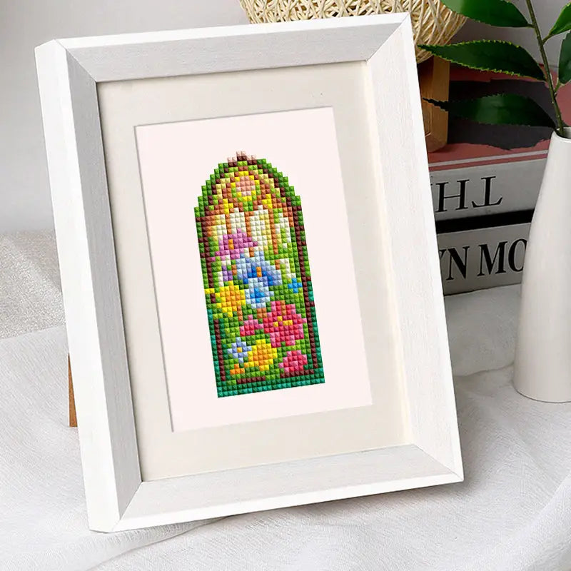 Set of 12 Floral Windows - Mini Diamond Painting Kits - Mini Painting