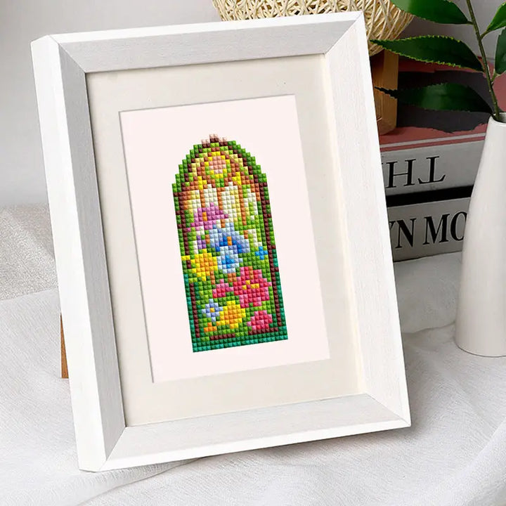 Set of 12 Floral Windows - Mini Diamond Painting Kits - Mini Painting