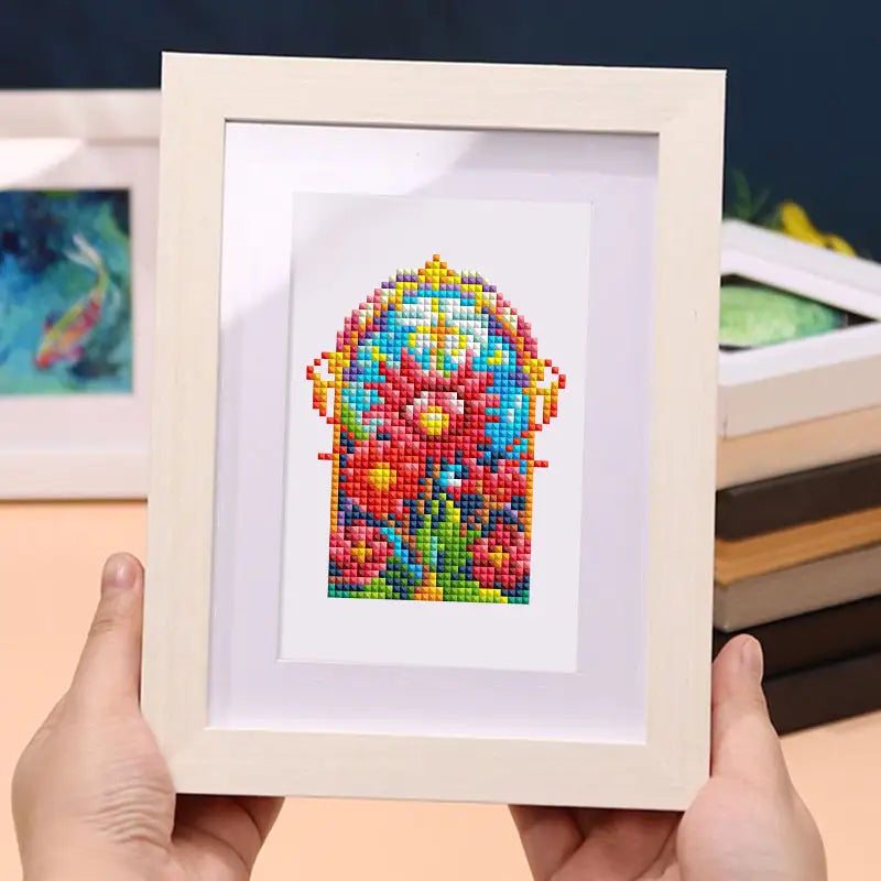Set of 12 Floral Windows - Mini Diamond Painting Kits - Mini Painting