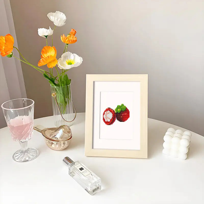 Set of 12 Fruits - Mini Diamond Painting Kits - Mini Painting