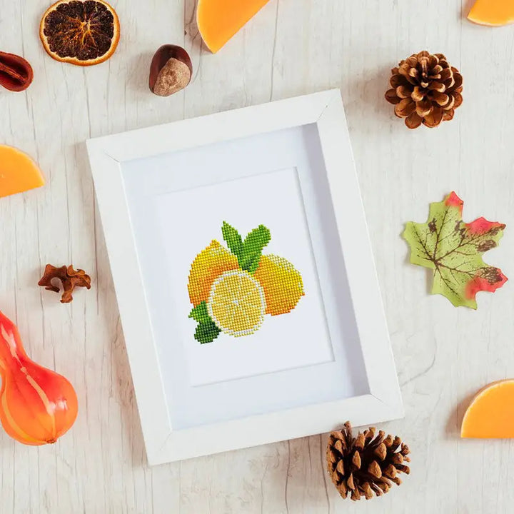 Set of 12 Fruits - Mini Diamond Painting Kits - Mini Painting