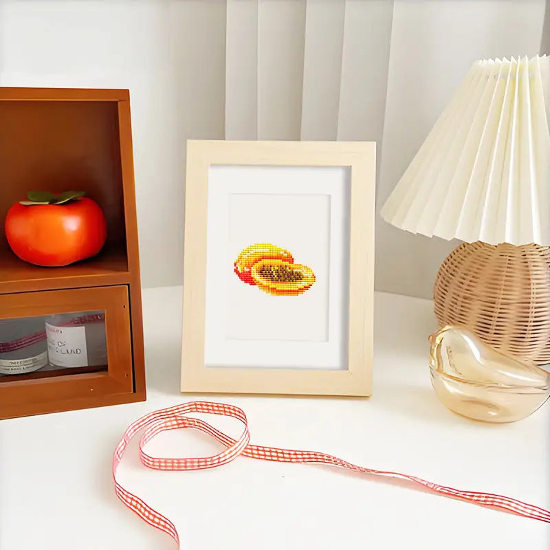 Set of 12 Fruits - Mini Diamond Painting Kits - Mini Painting
