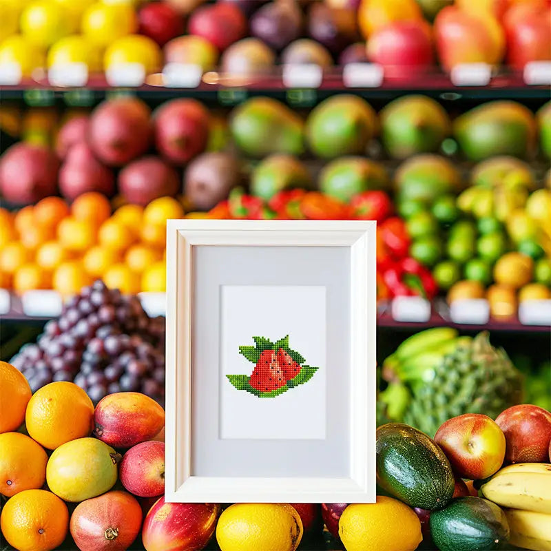 Set of 12 Fruits - Mini Diamond Painting Kits - Mini Painting