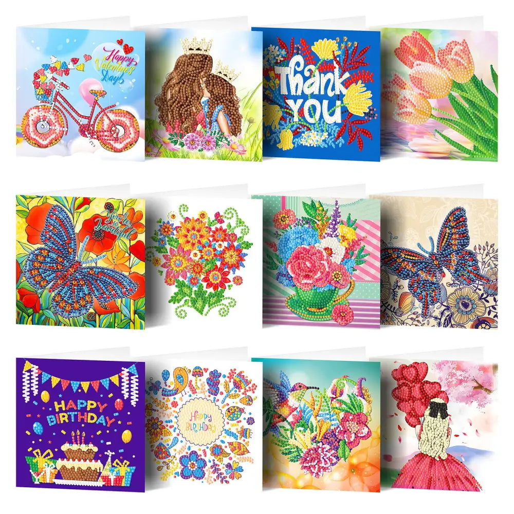 Set of 12 Greeting Cards Set D - Greeting Card
