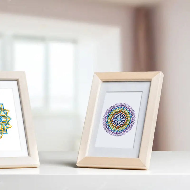 Set of 12 Mandala B - Mini Diamond Painting Kits - Mini Painting