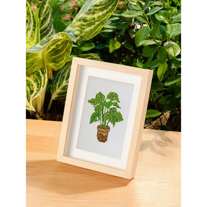 Set of 12 Plants A - Mini Diamond Painting Kits - Mini Painting