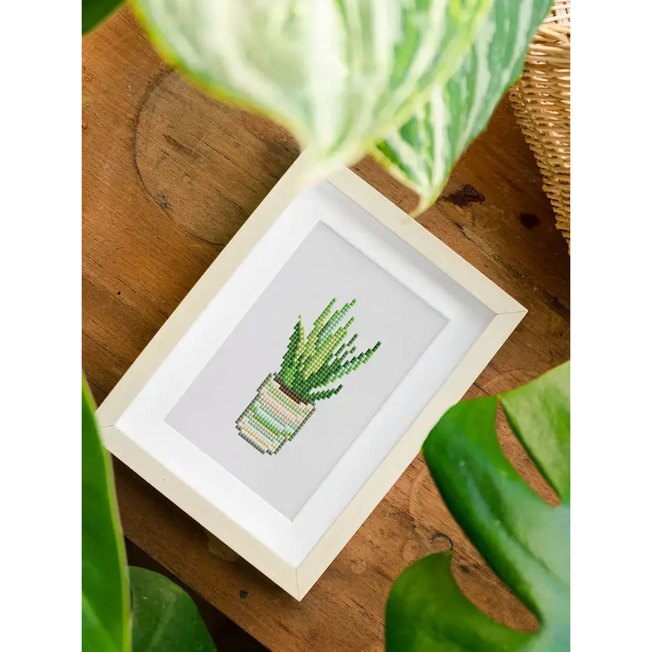 Set of 12 Plants A - Mini Diamond Painting Kits - Mini Painting