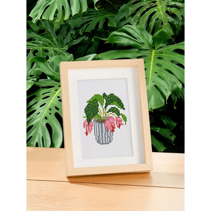 Set of 12 Plants A - Mini Diamond Painting Kits - Mini Painting