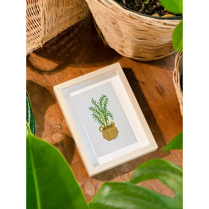 Set of 12 Plants A - Mini Diamond Painting Kits - Mini Painting