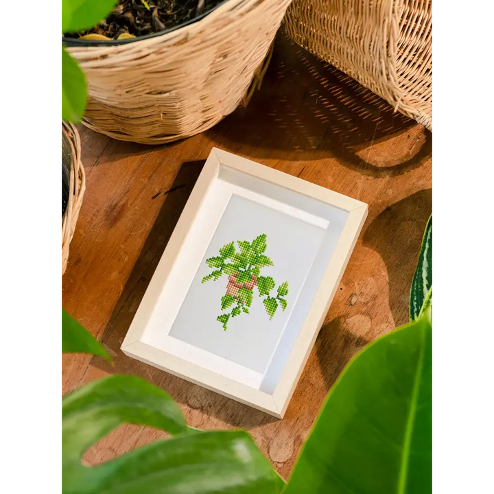 Set of 12 Plants A - Mini Diamond Painting Kits - Mini Painting