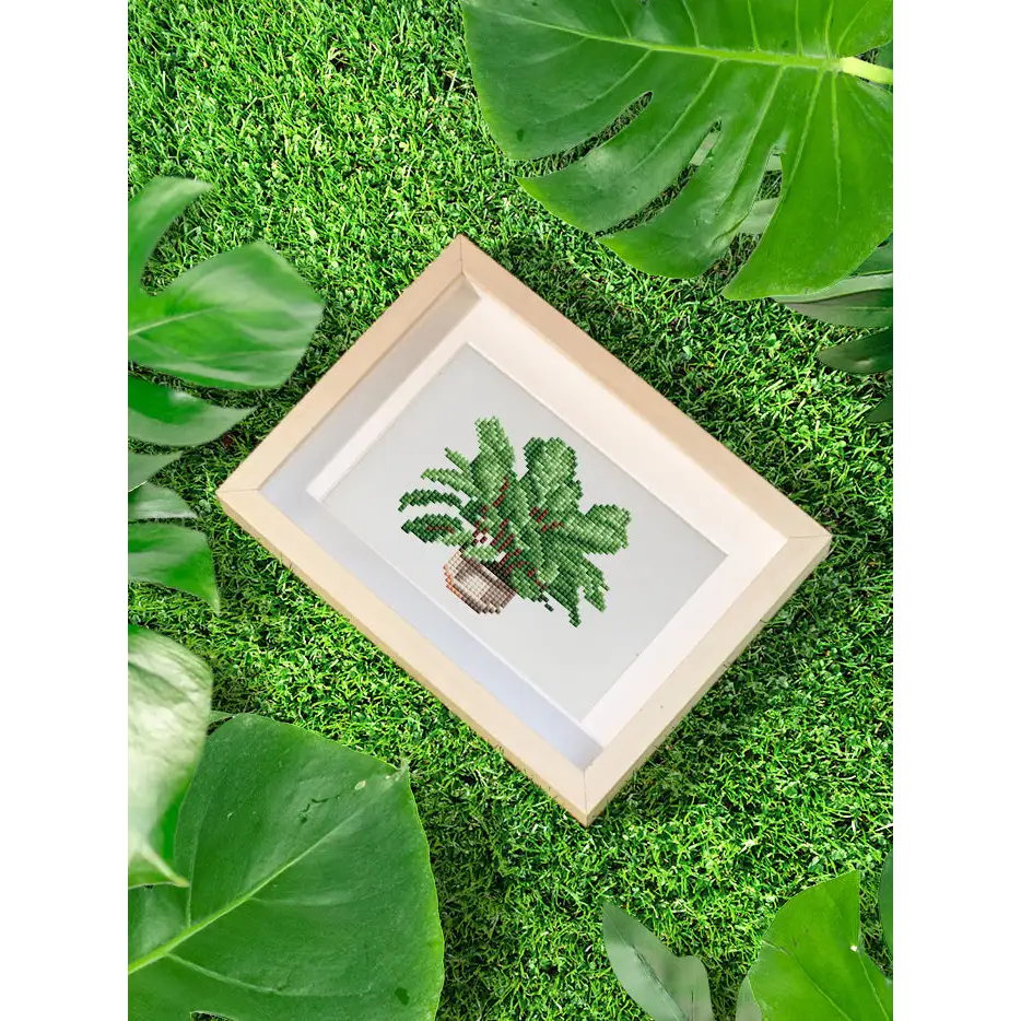 Set of 12 Plants B - Mini Diamond Painting Kits - Mini Painting