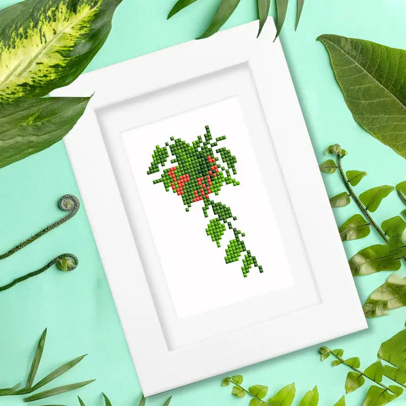Set of 12 Plants C - Mini Diamond Painting Kits - Mini Painting
