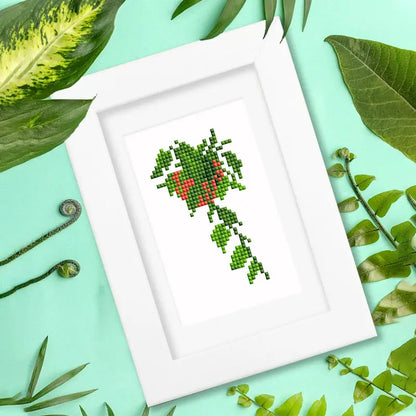 Set of 12 Plants C - Mini Diamond Painting Kits - Mini Painting