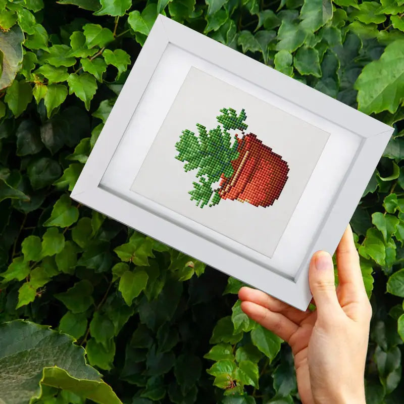 Set of 12 Plants C - Mini Diamond Painting Kits - Mini Painting