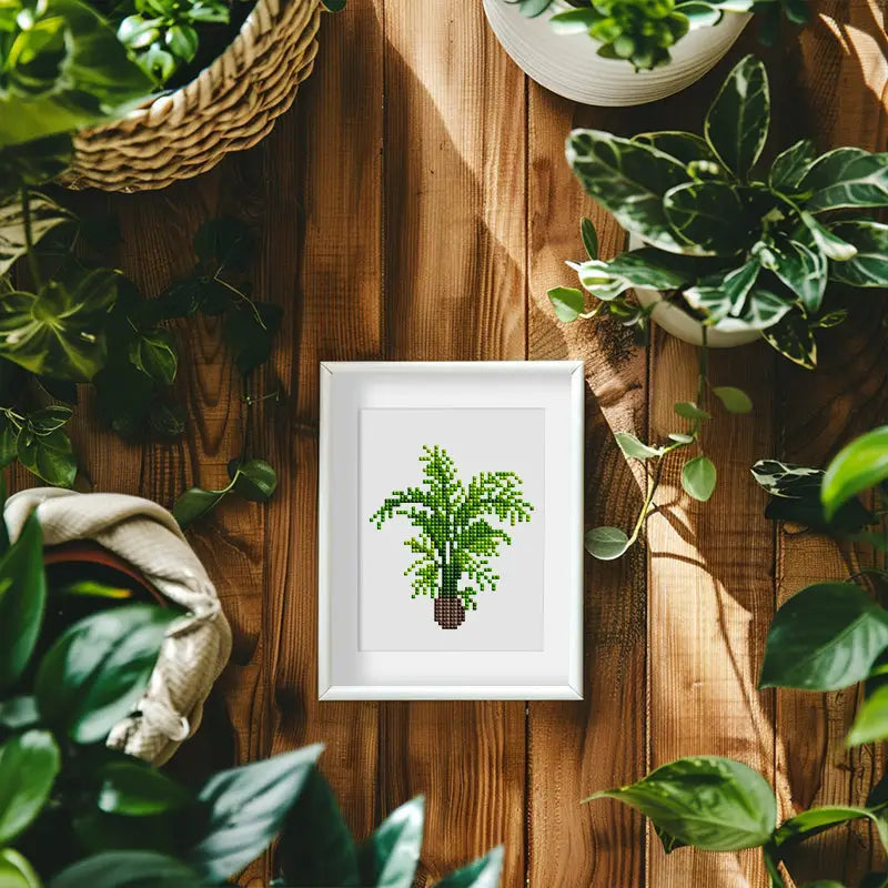Set of 12 Plants C - Mini Diamond Painting Kits - Mini Painting