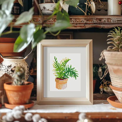 Set of 12 Plants C - Mini Diamond Painting Kits - Mini Painting