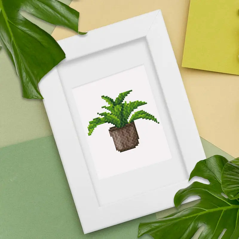 Set of 12 Plants C - Mini Diamond Painting Kits - Mini Painting