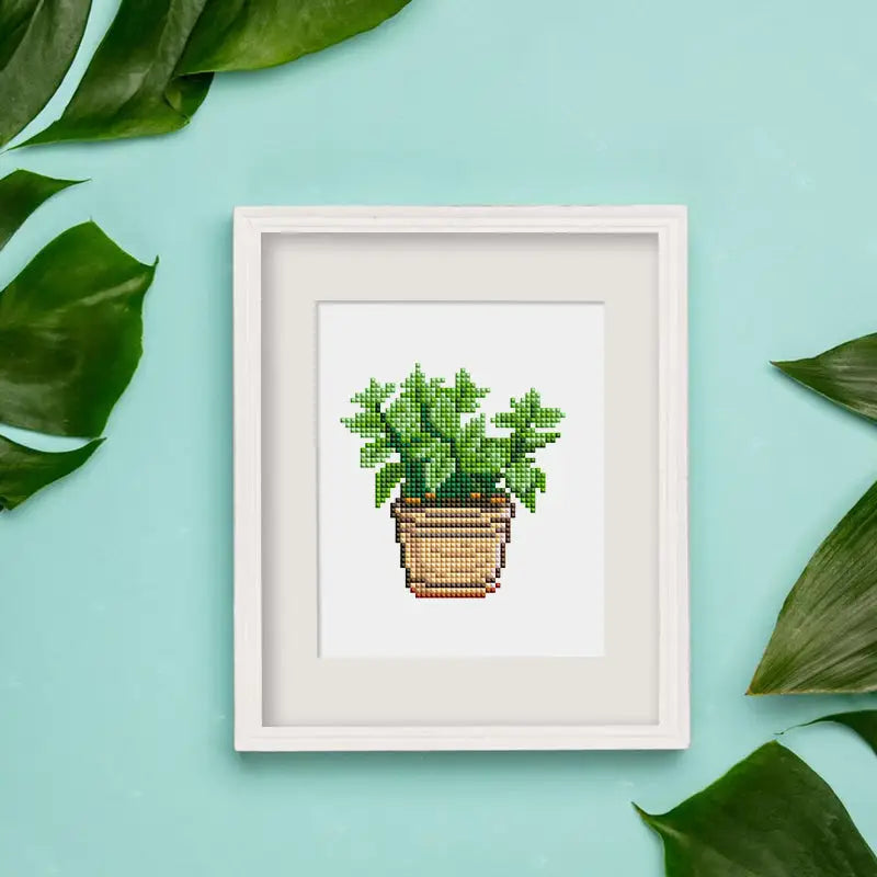 Set of 12 Plants C - Mini Diamond Painting Kits - Mini Painting