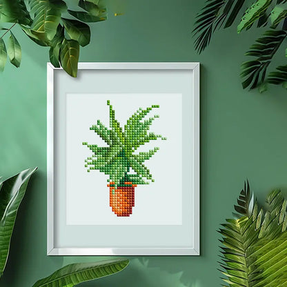Set of 12 Plants C - Mini Diamond Painting Kits - Mini Painting