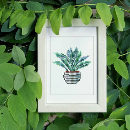 Set of 12 Plants C - Mini Diamond Painting Kits - Mini Painting