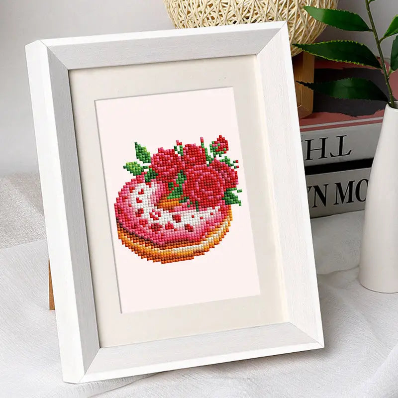 Set of 12 Red Roses - Mini Diamond Painting Kits - Mini Painting