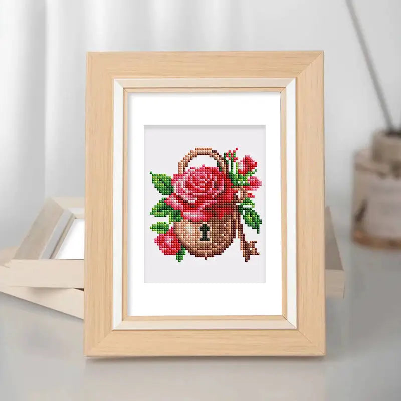 Set of 12 Red Roses - Mini Diamond Painting Kits - Mini Painting
