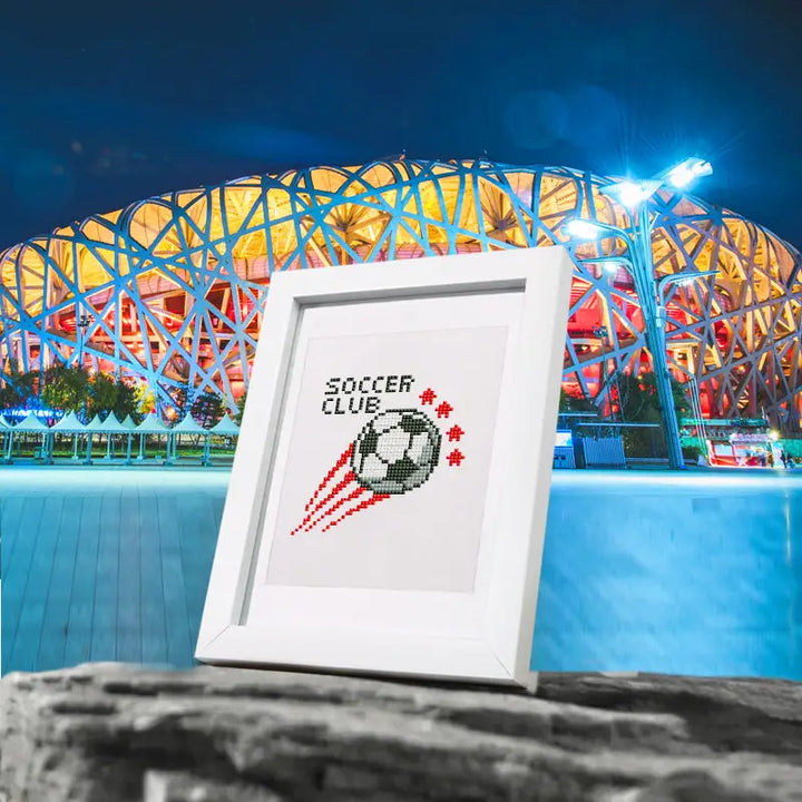 Set of 12 Soccer - Mini Diamond Painting Kits - Mini Painting
