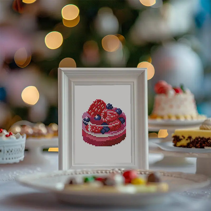 Set of 2 Kiss and Cake - Mini Diamond Painting Kits - Mini Painting