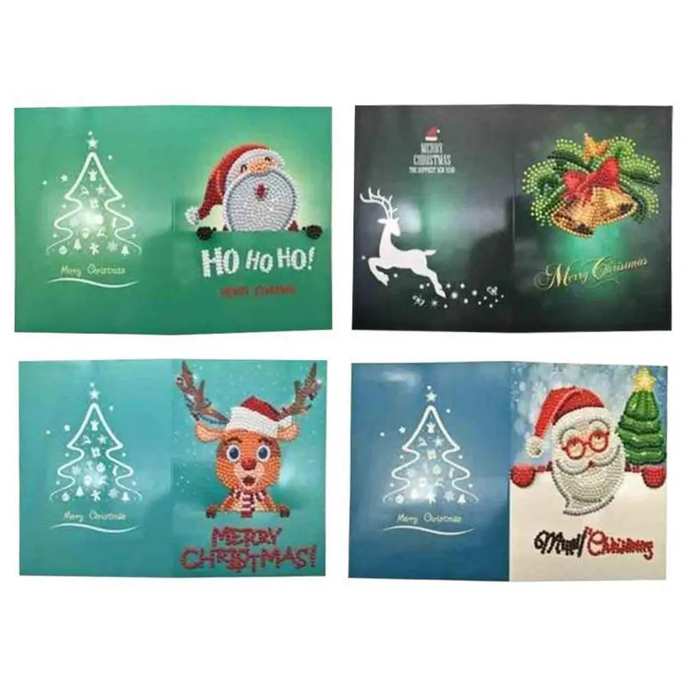 Set of 4 Christmas Greeting Cards Set A - Greeting Card
