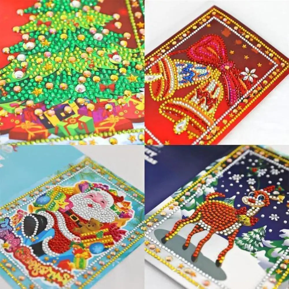 Set of 4 Christmas Greeting Cards Set C - Greeting Card