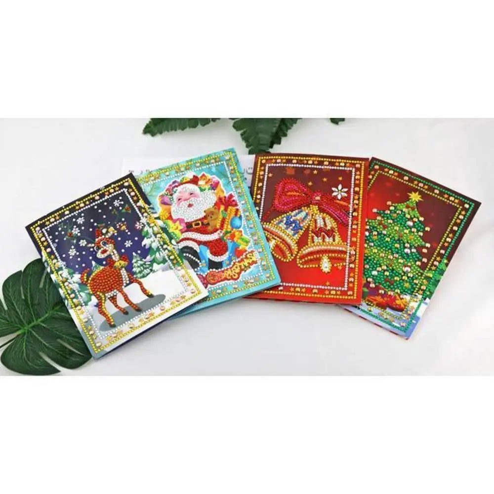 Set of 4 Christmas Greeting Cards Set C - Greeting Card