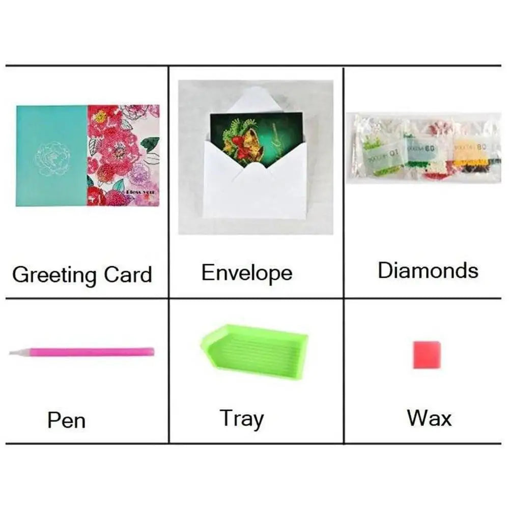 Set of 4 Christmas Greeting Cards Set C - Greeting Card