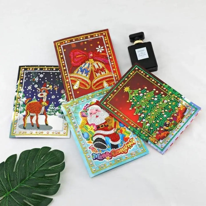 Set of 4 Christmas Greeting Cards Set C - Greeting Card